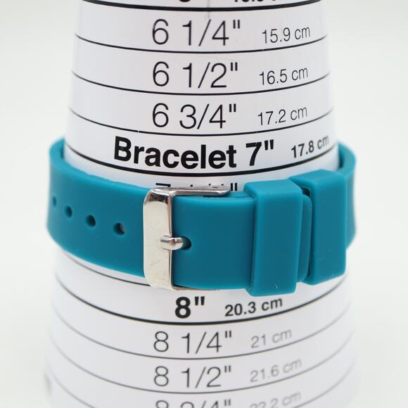 Vintage Tozai Unisex Watch 33mm Round Dial Blue Silicone Strap with New Battery - Picture 4 of 16